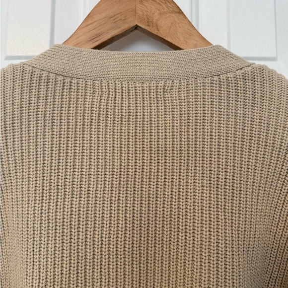 Reformation Cropped Cardigan Sweater in Tan - Picture 7 of 7